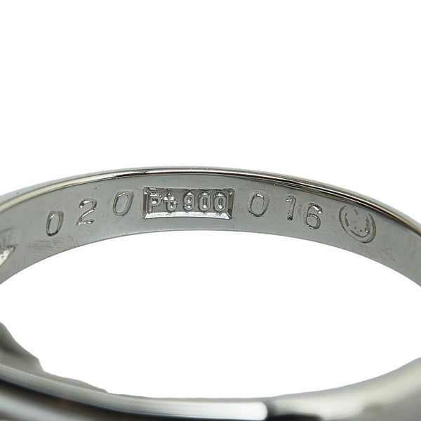 ノーブランド Pt900 プラチナ エメラルド0.20ct ダイヤ0.16ct リング 指輪 レディース no brand 11号 【中古】