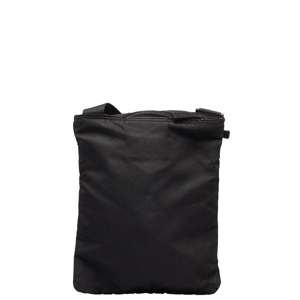 プラダ 斜め掛け ミニショルダーバッグ ポシェット ブラック ナイロン レディース PRADA 【中古】