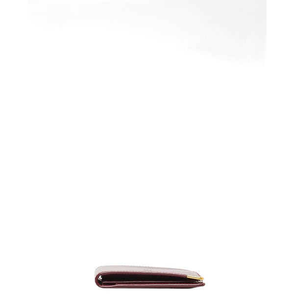 カルティエ マストライン 長財布 ワインレッド ボルドー レザー レディース CARTIER 【中古】