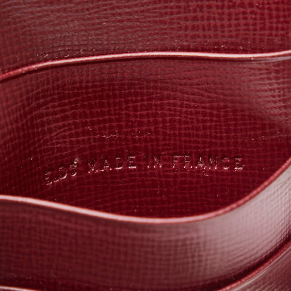 カルティエ マストライン 長財布 ワインレッド ボルドー レザー レディース CARTIER 【中古】