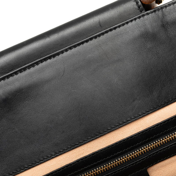 グッチ バンブー ハンドバッグ ショルダーバッグ 2WAY 453766 ブラック レザー レディース GUCCI 【中古】