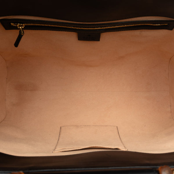 グッチ バンブー ハンドバッグ ショルダーバッグ 2WAY 453766 ブラック レザー レディース GUCCI 【中古】