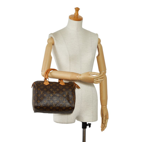 ルイ ヴィトン モノグラム スピーディ25 ハンドバッグ ミニボストンバッグ M41528 ブラウン PVC レザー レディース LOUIS VUITTON 【中古】