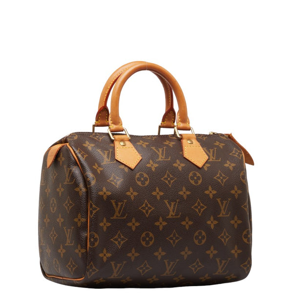 ルイ ヴィトン モノグラム スピーディ25 ハンドバッグ ミニボストンバッグ M41528 ブラウン PVC レザー レディース LOUIS VUITTON 【中古】