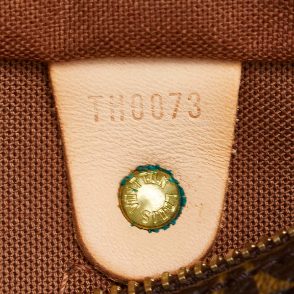 ルイ ヴィトン モノグラム スピーディ25 ハンドバッグ ミニボストンバッグ M41528 ブラウン PVC レザー レディース LOUIS VUITTON 【中古】