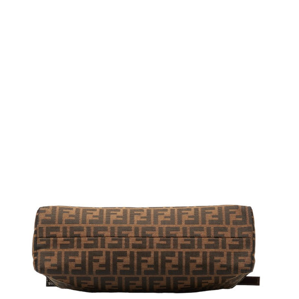 フェンディ ズッカ ワンショルダーバッグ ハンドバッグ 16115 ブラウン キャンバス レザー レディース FENDI 【中古】