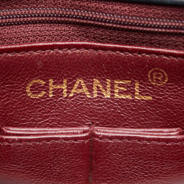 シャネル マトラッセ20 ココマーク シングルフラップ チェーン ショルダーバッグ ブラック ラムスキン レディース CHANEL 【中古】