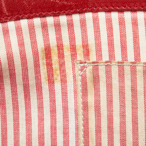 グッチ GGキャンバス バンブー ハンドバッグ 311175 ベージュ レッド キャンバス エナメル レディース GUCCI 【中古】