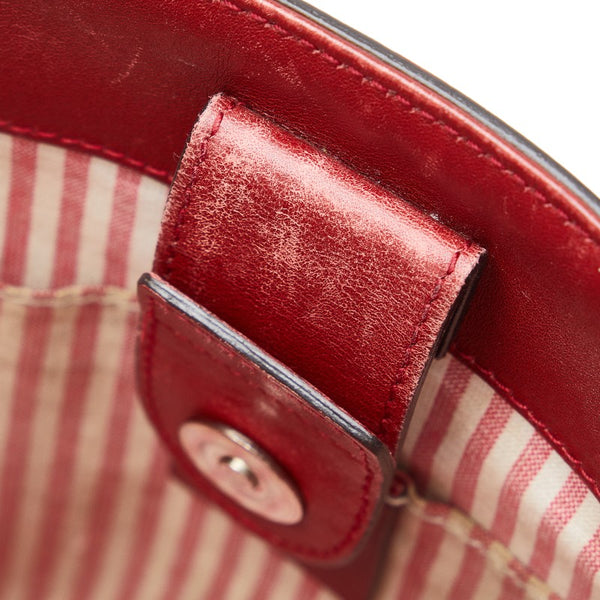 グッチ GGキャンバス バンブー ハンドバッグ 311175 ベージュ レッド キャンバス エナメル レディース GUCCI 【中古】