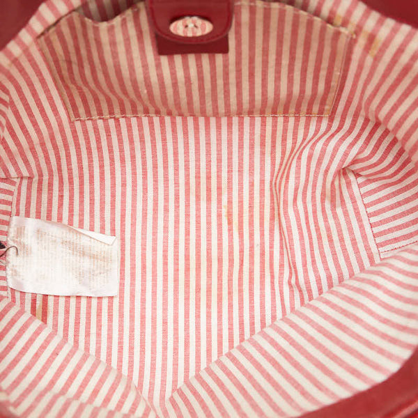 グッチ GGキャンバス バンブー ハンドバッグ 311175 ベージュ レッド キャンバス エナメル レディース GUCCI 【中古】