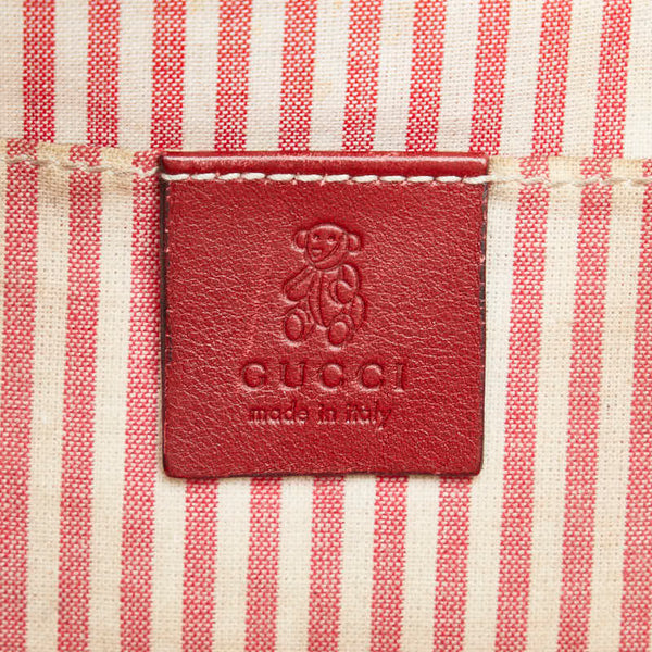 グッチ GGキャンバス バンブー ハンドバッグ 311175 ベージュ レッド キャンバス エナメル レディース GUCCI 【中古】