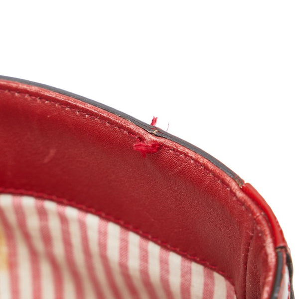 グッチ GGキャンバス バンブー ハンドバッグ 311175 ベージュ レッド キャンバス エナメル レディース GUCCI 【中古】