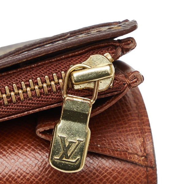 ルイ ヴィトン モノグラム ポシェット ポルト モネ クレディ 長財布 M61725 ブラウン PVC レザー レディース LOUIS VUITTON 【中古】