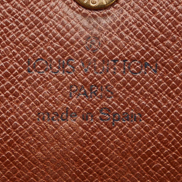 ルイ ヴィトン モノグラム ポシェット ポルト モネ クレディ 長財布 M61725 ブラウン PVC レザー レディース LOUIS VUITTON 【中古】