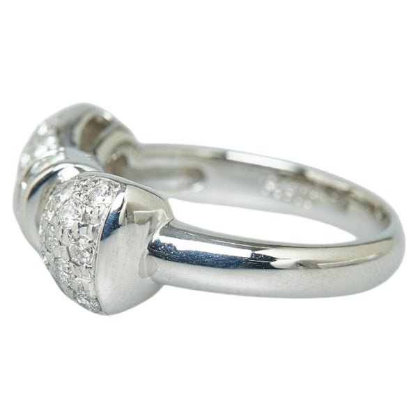 Pt900 プラチナ ダイヤ0.70ct リボン モチーフ リング 指輪 レディース 11号 【中古】