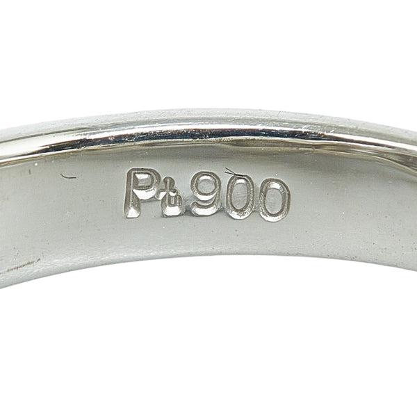 Pt900 プラチナ ダイヤ0.70ct リボン モチーフ リング 指輪 レディース 11号 【中古】