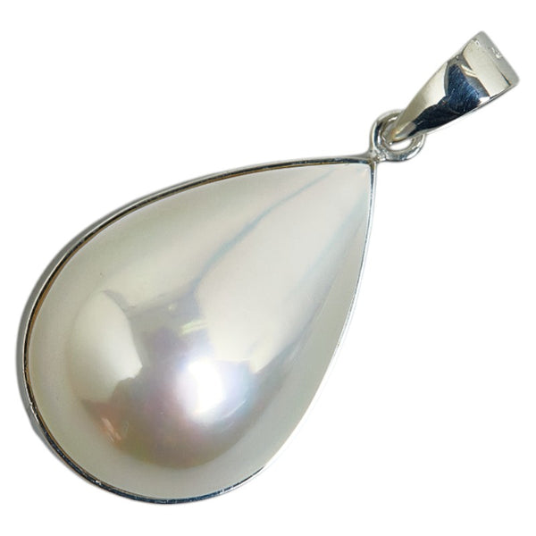 タサキ K18WG ホワイトゴールド マベパール約14×20mm ペンダントトップ レディース TASAKI 【中古】