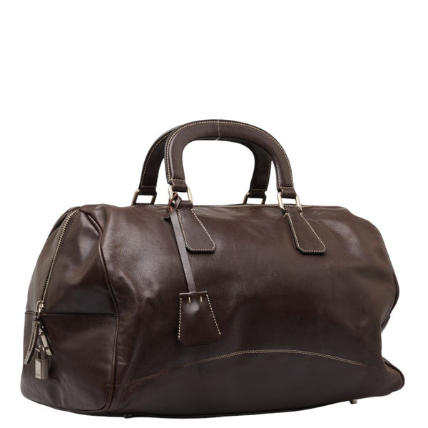 プラダ ハンドバッグ ショルダーバッグ 2WAY ブラウン レザー レディース PRADA 【中古】