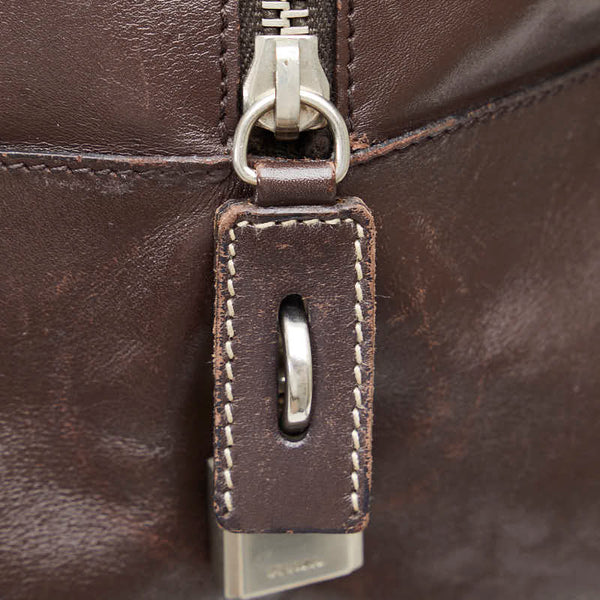 プラダ ハンドバッグ ショルダーバッグ 2WAY ブラウン レザー レディース PRADA 【中古】