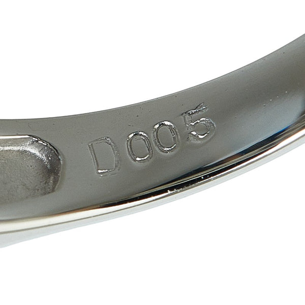 Pt900 プラチナ 白蝶真珠14.4mm ダイヤ0.05ct リング 指輪 レディース 11号 【中古】