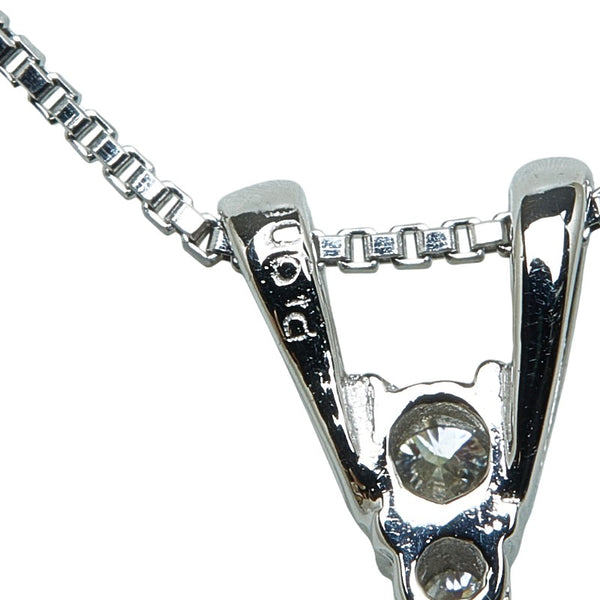 Pt850 プラチナ ルビー0.65ct ダイヤ0.36ct ペンダントネックレス レディース 【中古】