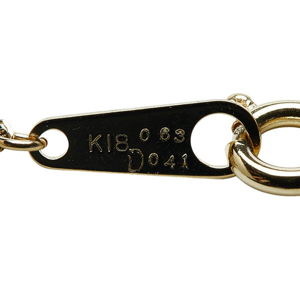 K18YG イエローゴールド ルビー0.63ct ダイヤ0.41ct フラワー 花 モチーフ ペンダントネックレス レディース 【中古】
