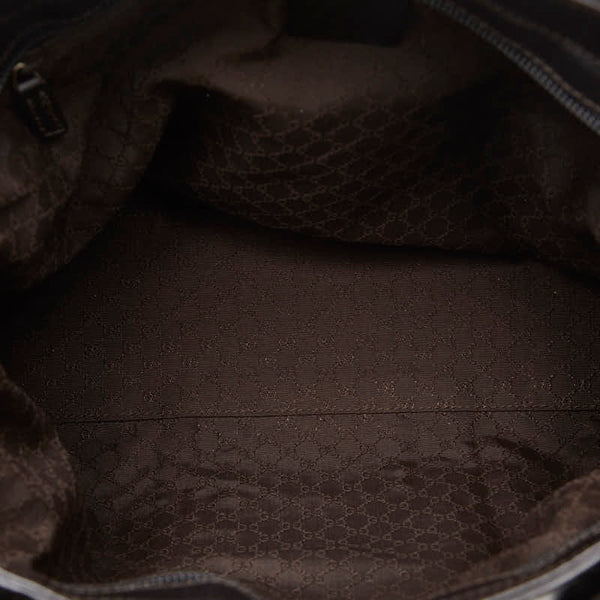 グッチ シェリーライン ハンドバッグ トートバッグ 0021119 ベージュ ブラウン キャンバス レザー レディース GUCCI 【中古】