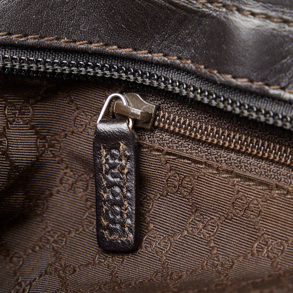 グッチ シェリーライン ハンドバッグ トートバッグ 0021119 ベージュ ブラウン キャンバス レザー レディース GUCCI 【中古】