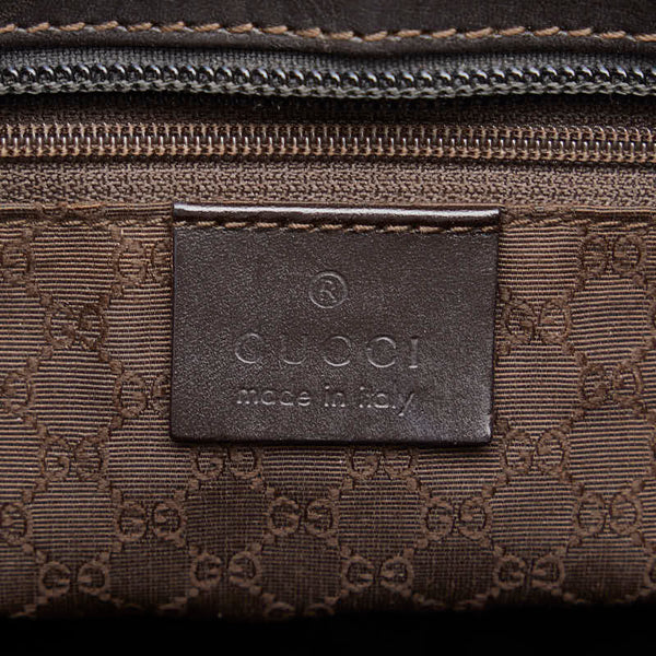 グッチ シェリーライン ハンドバッグ トートバッグ 0021119 ベージュ ブラウン キャンバス レザー レディース GUCCI 【中古】