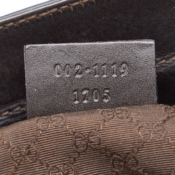 グッチ シェリーライン ハンドバッグ トートバッグ 0021119 ベージュ ブラウン キャンバス レザー レディース GUCCI 【中古】