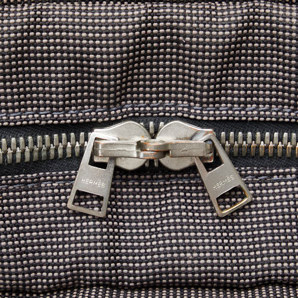エルメス エールラインMM ハンドバッグ トートバッグ グレー キャンバス レディース HERMES 【中古】