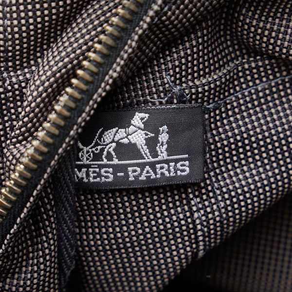 エルメス エールラインMM ハンドバッグ トートバッグ グレー キャンバス レディース HERMES 【中古】