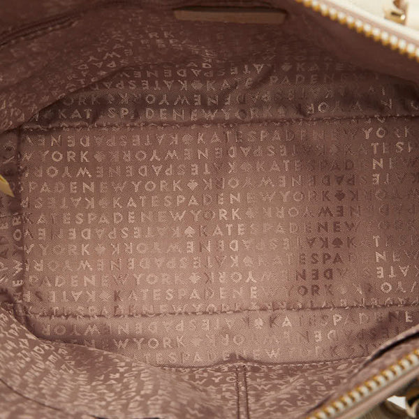 ケイトスペード ハンドバッグ ショルダーバッグ 2WAY ベージュ ゴールド レザー レディース Kate Spade 【中古】