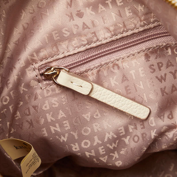 ケイトスペード ハンドバッグ ショルダーバッグ 2WAY ベージュ ゴールド レザー レディース Kate Spade 【中古】