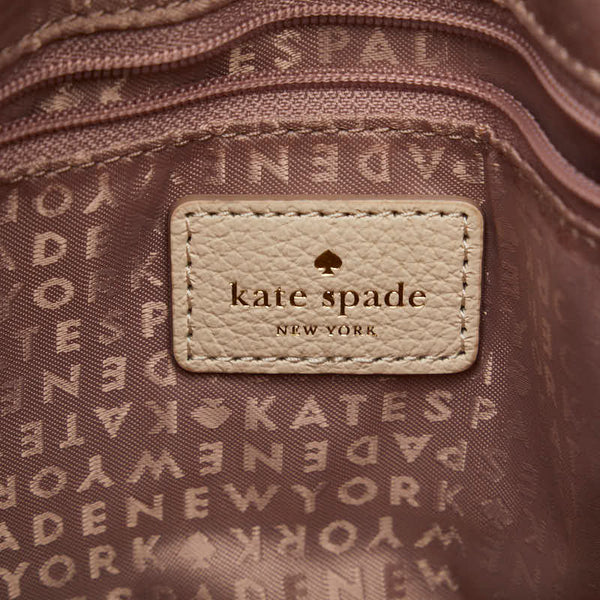 ケイトスペード ハンドバッグ ショルダーバッグ 2WAY ベージュ ゴールド レザー レディース Kate Spade 【中古】