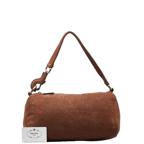 プラダ ハンドバッグ BR1977 ブラウン レザー レディース PRADA 【中古】