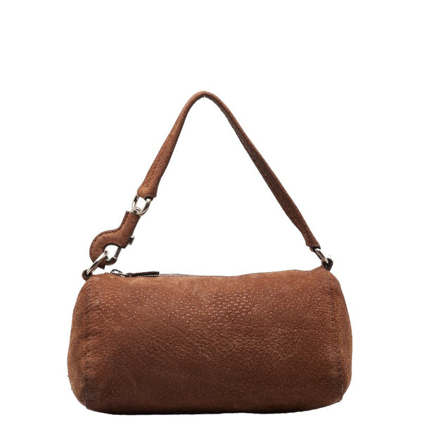 プラダ ハンドバッグ BR1977 ブラウン レザー レディース PRADA 【中古】
