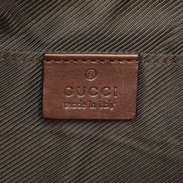 グッチ GGスプリーム 斜め掛け ショルダーバッグ 101680 ブラウン ベージュ PVC レザー レディース GUCCI 【中古】