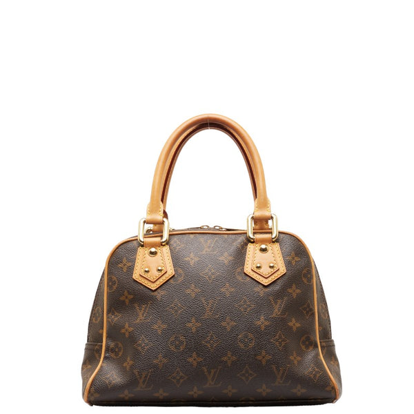 ルイ ヴィトン モノグラム マンハッタンPM ハンドバッグ M40026 ブラウン PVC レザー レディース LOUIS VUITTON 【中古】