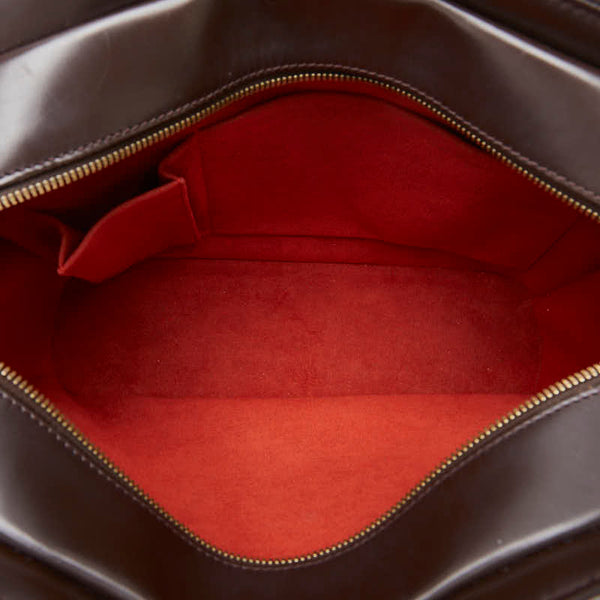 ルイ ヴィトン ダミエ サリア オリゾンタル ハンドバッグ N51282 ブラウン PVC レザー レディース LOUIS VUITTON 【中古】
