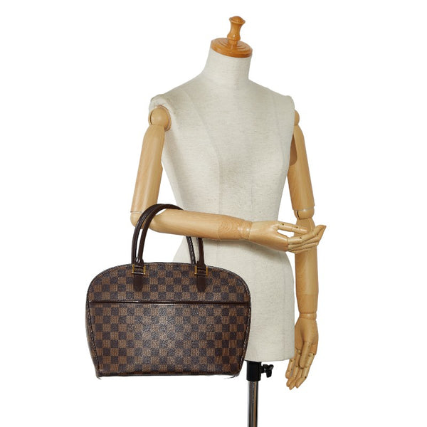 ルイ ヴィトン ダミエ サリア オリゾンタル ハンドバッグ N51282 ブラウン PVC レザー レディース LOUIS VUITTON 【中古】