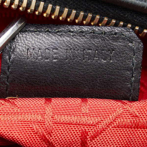 ディオール レディディオール カナージュ ハンドバッグ ブラック ゴールド レザー レディース Dior 【中古】