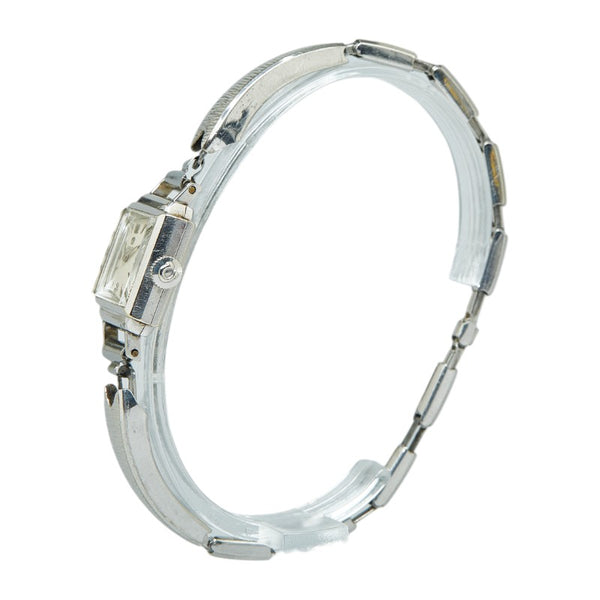 オメガ 腕時計 手巻き シルバー文字盤 K14WG ホワイトゴールド レディース OMEGA 【中古】