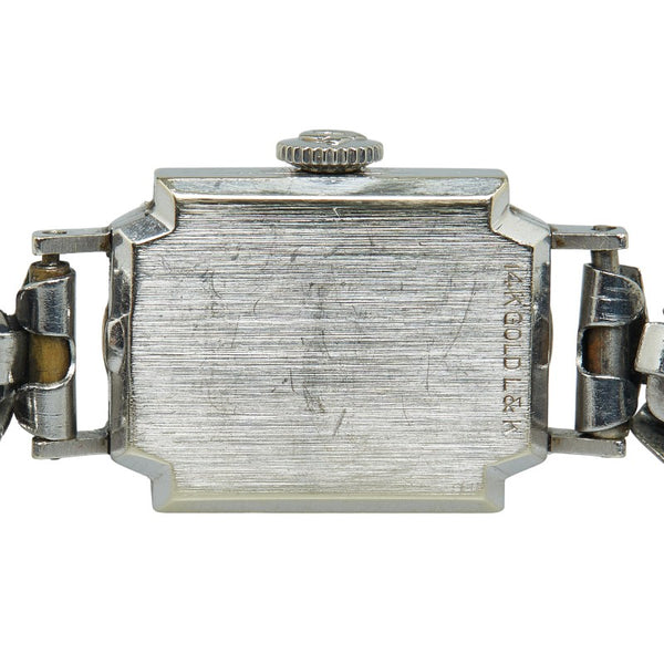 オメガ 腕時計 手巻き シルバー文字盤 K14WG ホワイトゴールド レディース OMEGA 【中古】