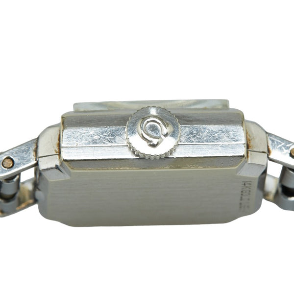 オメガ 腕時計 手巻き シルバー文字盤 K14WG ホワイトゴールド レディース OMEGA 【中古】