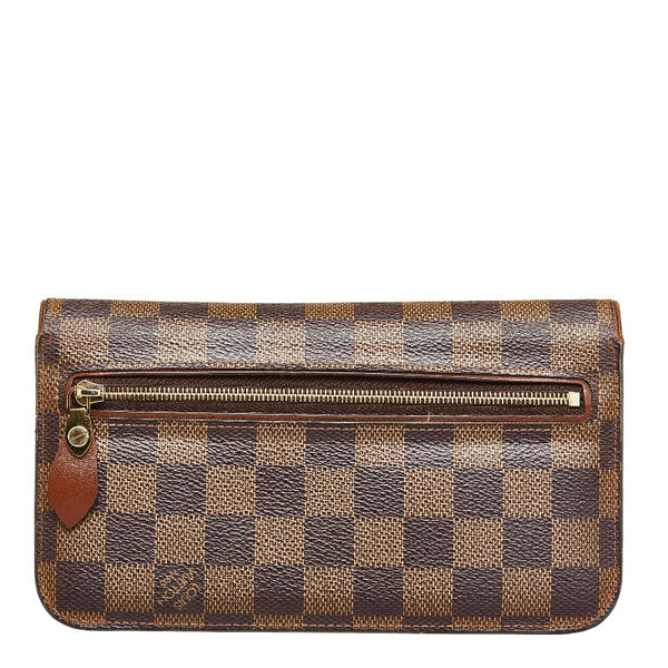 ルイ ヴィトン ダミエ ポルトフォイユ アスコット 長財布 N63171 エベヌ ブラウン PVC レディース LOUIS VUITTON 【中古】
