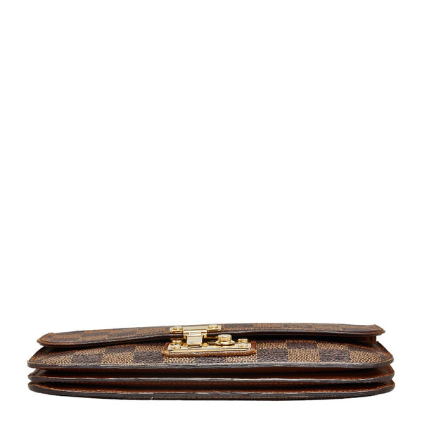 ルイ ヴィトン ダミエ ポルトフォイユ アスコット 長財布 N63171 エベヌ ブラウン PVC レディース LOUIS VUITTON 【中古】
