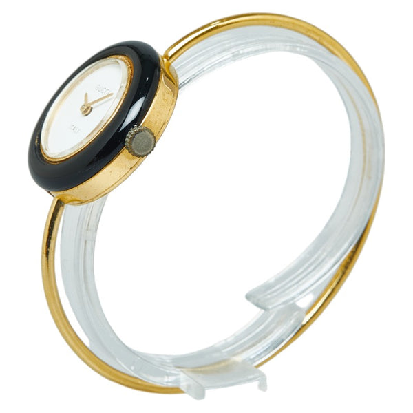 グッチ チェンジベゼル 腕時計 1100L クオーツ ホワイト文字盤 メッキ レディース GUCCI 【中古】