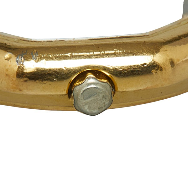 クリスチャンディオール オクタゴン 腕時計 48.153 クオーツ グレー文字盤 メッキ ステンレススチール レディース Christian Dior 【中古】