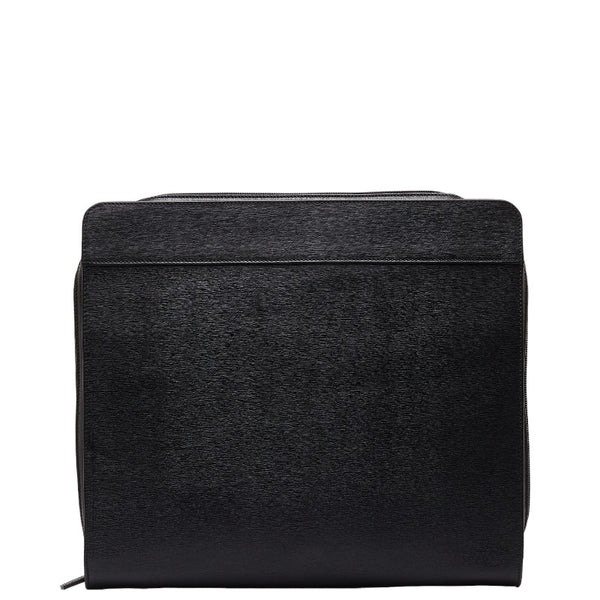 グッチ ビジネスバッグ ブリーフケース ブラック レザー メンズ GUCCI 【中古】